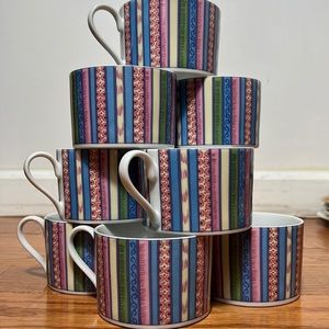 Mikasa Country Quilt Flat Cup set of 10